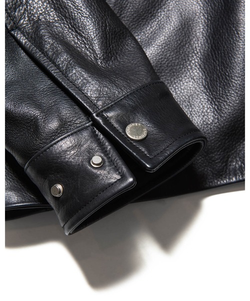 SOPHNET.(ソフネット)の「LEATHER COACH BLOUSON(ブルゾン・メンズ・ブラック・2/1/5/4/3)」の7枚目の写真