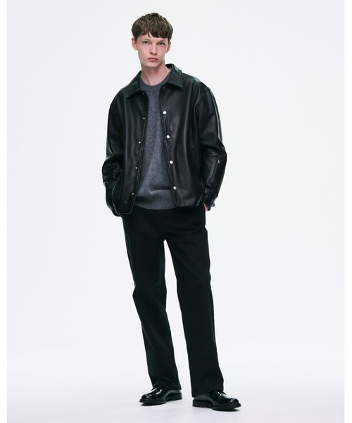 SOPHNET.(ソフネット)の「LEATHER COACH BLOUSON(ブルゾン・メンズ・ブラック・2/1/5/4/3)」の3枚目の写真