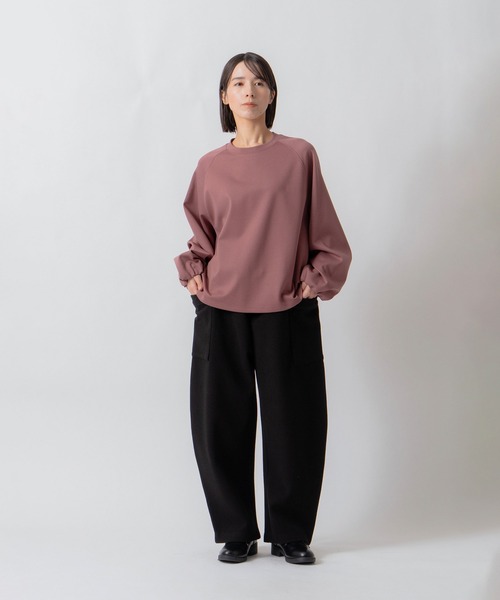 Kelen(ケレン)の「「KELEN / ケレン」ラグランスリーブタックデザイン ポンチトップス(Tシャツ/カットソー・レディース・アイボリー/ダークパープル/ブラック/チャコールグレー・S/M)」の11枚目の写真