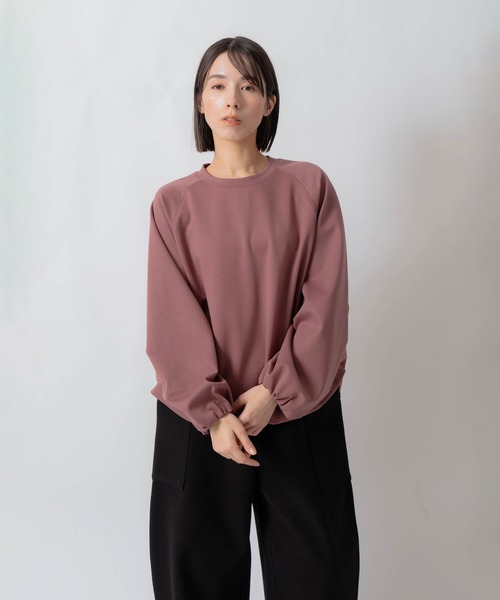 Kelen(ケレン)の「「KELEN / ケレン」ラグランスリーブタックデザイン ポンチトップス(Tシャツ/カットソー・レディース・アイボリー/ダークパープル/ブラック/チャコールグレー・S/M)」の12枚目の写真