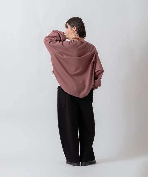 Kelen(ケレン)の「「KELEN / ケレン」ラグランスリーブタックデザイン ポンチトップス(Tシャツ/カットソー・レディース・アイボリー/ダークパープル/ブラック/チャコールグレー・S/M)」の13枚目の写真
