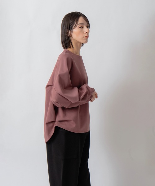 Kelen(ケレン)の「「KELEN / ケレン」ラグランスリーブタックデザイン ポンチトップス(Tシャツ/カットソー・レディース・アイボリー/ダークパープル/ブラック/チャコールグレー・S/M)」の14枚目の写真