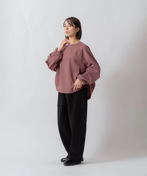 Kelen(ケレン)の「「KELEN / ケレン」ラグランスリーブタックデザイン ポンチトップス(Tシャツ/カットソー・レディース・アイボリー/ダークパープル/ブラック/チャコールグレー・S/M)」の15枚目の写真