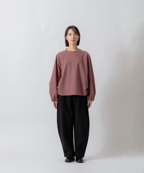 Kelen(ケレン)の「「KELEN / ケレン」ラグランスリーブタックデザイン ポンチトップス(Tシャツ/カットソー・レディース・アイボリー/ダークパープル/ブラック/チャコールグレー・S/M)」の17枚目の写真