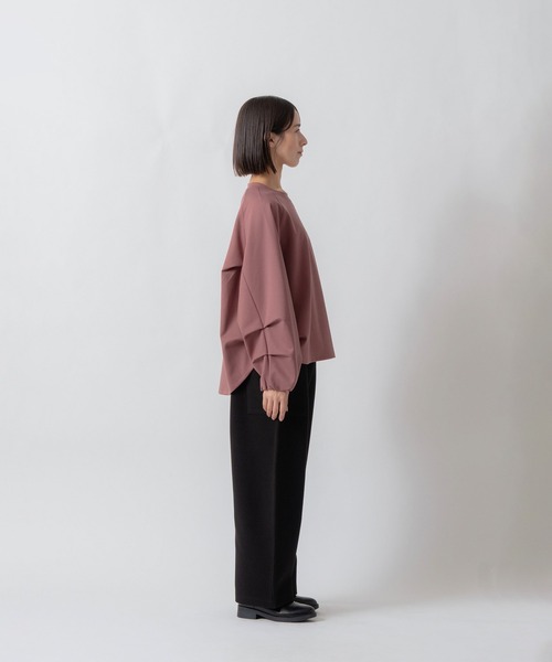 Kelen(ケレン)の「「KELEN / ケレン」ラグランスリーブタックデザイン ポンチトップス(Tシャツ/カットソー・レディース・アイボリー/ダークパープル/ブラック/チャコールグレー・S/M)」の18枚目の写真