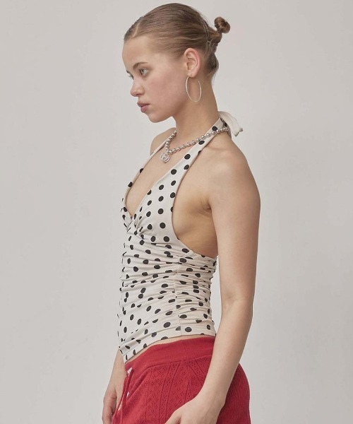 SCULPTOR（スカルプター）の「Dot Halter Top（その他トップス・レディース・アイボリー/ピンク/ブラウン・MEDIUM/SMALL）」の4枚目の写真