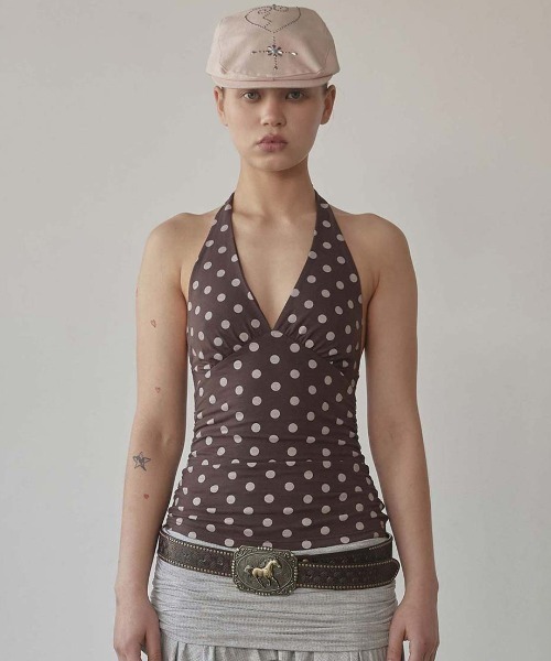 SCULPTOR（スカルプター）の「Dot Halter Top（その他トップス・レディース・アイボリー/ピンク/ブラウン・MEDIUM/SMALL）」の8枚目の写真