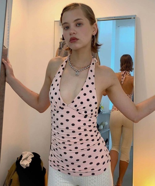 SCULPTOR（スカルプター）の「Dot Halter Top（その他トップス・レディース・アイボリー/ピンク/ブラウン・MEDIUM/SMALL）」の13枚目の写真