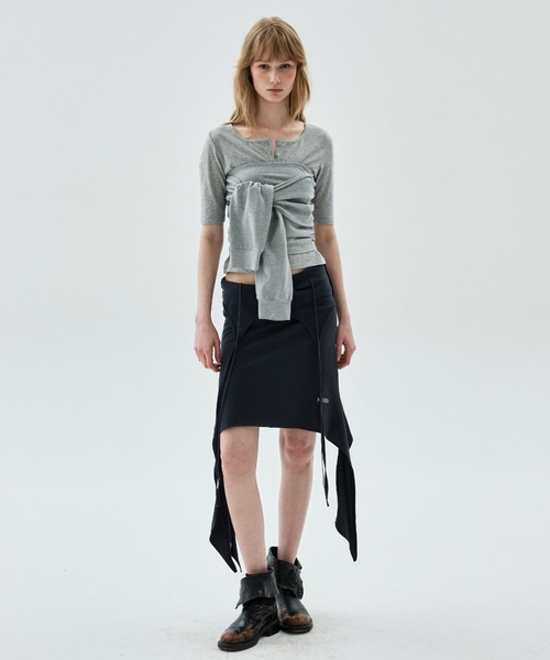 Mardi Mercredi(マルディメクルディ)の「TUBE TOP TIE DETAIL 2WAY / チューブ トップ タイ ディテール 2WAY(チューブトップ・レディース・グレー/ネイビー/アイボリー/ブラック・FREE)」の14枚目の写真