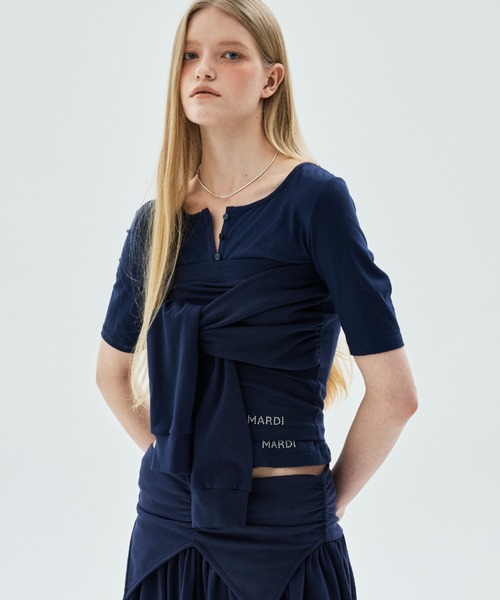 Mardi Mercredi(マルディメクルディ)の「TUBE TOP TIE DETAIL 2WAY / チューブ トップ タイ ディテール 2WAY(チューブトップ・レディース・グレー/ネイビー/アイボリー/ブラック・FREE)」の21枚目の写真