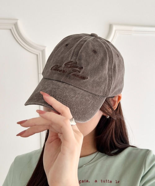 wears(ウェアーズ)の「【ヴィンテージ加工・刺繍ロゴ】ウォッシュドベースボールキャップ ローキャップ(キャップ・レディース・ブルー/レッド/ブラック/ブラウン・FREE)」の21枚目の写真