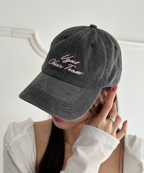 wears(ウェアーズ)の「【ヴィンテージ加工・刺繍ロゴ】ウォッシュドベースボールキャップ ローキャップ(キャップ・レディース・ブルー/レッド/ブラック/ブラウン・FREE)」の9枚目の写真