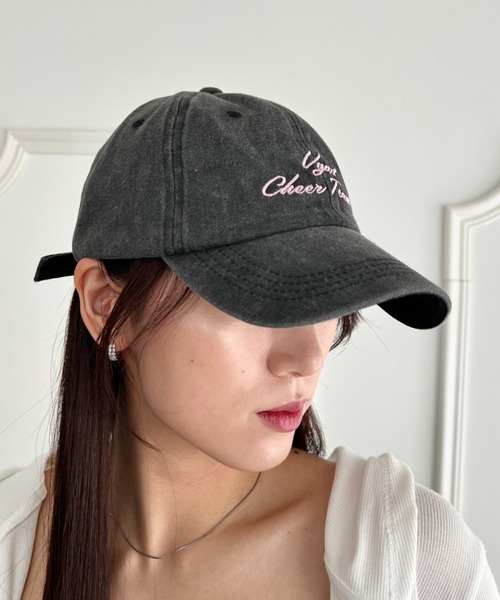 wears(ウェアーズ)の「【ヴィンテージ加工・刺繍ロゴ】ウォッシュドベースボールキャップ ローキャップ(キャップ・レディース・ブルー/レッド/ブラック/ブラウン・FREE)」の11枚目の写真