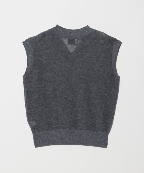 UNITED ARROWS（ユナイテッドアローズ）の「ミニ Vネック フレンチスリーブ ニット ‐ウォッシャブル‐（ベスト・レディース・グレー系/ライトピンク/ブラウン系・FREE）」の16枚目の写真