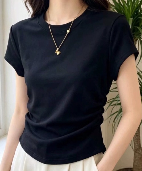 NANEA(ナネア)の「ウエストシャーリングクルーT(Tシャツ/カットソー・レディース・オレンジ/グレー/ブラック/ホワイト・X-LARGE/LARGE)」の19枚目の写真