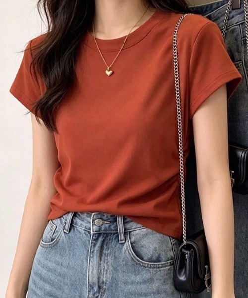 NANEA(ナネア)の「ウエストシャーリングクルーT(Tシャツ/カットソー・レディース・オレンジ/グレー/ブラック/ホワイト・X-LARGE/LARGE)」の14枚目の写真