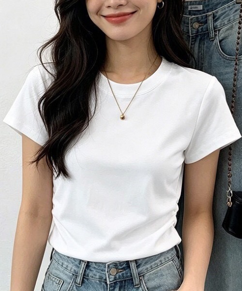 NANEA(ナネア)の「ウエストシャーリングクルーT(Tシャツ/カットソー・レディース・オレンジ/グレー/ブラック/ホワイト・X-LARGE/LARGE)」の16枚目の写真