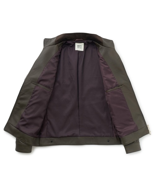 MEN'S BIGI(メンズビギ)の「エクセラファスナー ラムレザージャケット(ライダースジャケット・メンズ・ネイビー/ブラック/カーキ・01/03/02/04)」の20枚目の写真