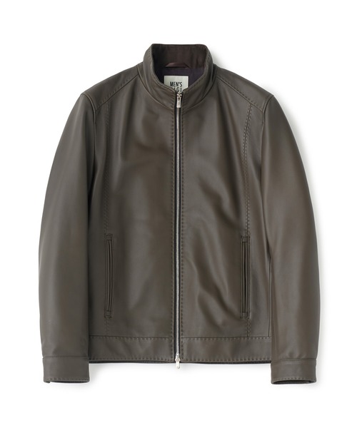 MEN'S BIGI(メンズビギ)の「エクセラファスナー ラムレザージャケット(ライダースジャケット・メンズ・ネイビー/ブラック/カーキ・01/03/02/04)」の11枚目の写真