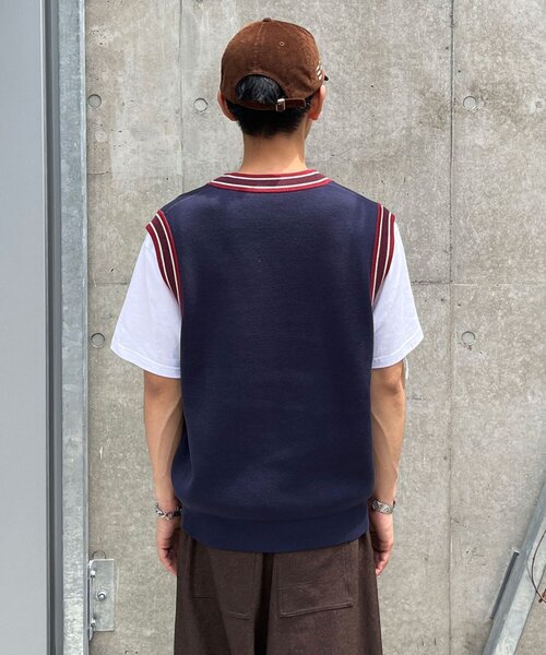 CIAOPANIC(チャオパニック)の「プレッピーラインベスト(カーディガン/ボレロ・メンズ・ホワイト/ネイビー・MEDIUM/LARGE)」の19枚目の写真