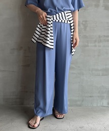 SILKY TWILL TUCK STRAIGHT PANTS / シルキー ツイル タック ストレート パンツ