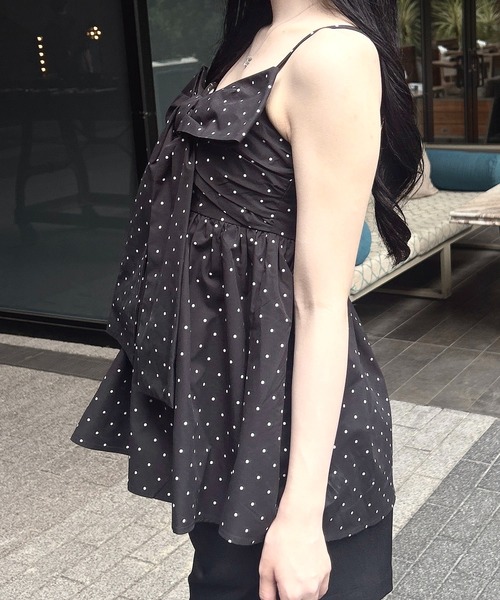 INGNI(イング)の「【WEB限定】ドット柄リボンキャミチュニック(チュニック・レディース・ホワイト系その他3/ブラック系3・M)」の13枚目の写真