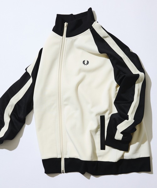 FRED PERRY(フレッドペリー)の「【別注】FRED PERRY / Track Jacket 26FW(ジャージ・メンズ・ホワイト/ブラウン・MEDIUM/LARGE/X-LARGE/SMALL)」の4枚目の写真