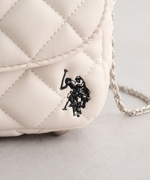 U.S. POLO ASSN.（ユーエスポロアッスン）の「【U.S. POLO ASSN.】キルティングミニショルダーバッグ USPA-2722（ショルダーバッグ・レディース・ゴールド/アイボリー/レッド/ブラウン/ホワイト/ブラック/シルバー/ピンク・FREE）」の14枚目の写真