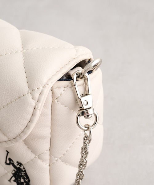 U.S. POLO ASSN.（ユーエスポロアッスン）の「【U.S. POLO ASSN.】キルティングミニショルダーバッグ USPA-2722（ショルダーバッグ・レディース・ゴールド/アイボリー/レッド/ブラウン/ホワイト/ブラック/シルバー/ピンク・FREE）」の15枚目の写真