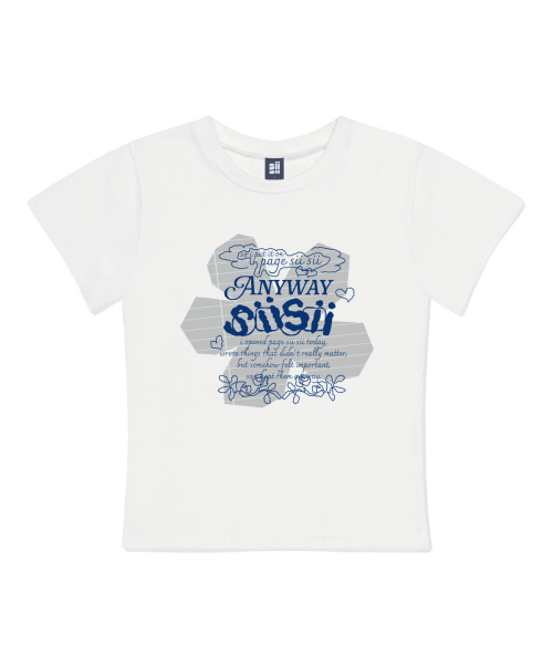 PAGESIISII(ページシシ)の「ノートフラワープリンティングスリムフィット半袖Tシャツアイボリー(Tシャツ/カットソー・レディース・その他・MEDIUM/LARGE)」の3枚目の写真