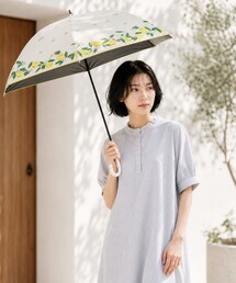 Afternoon Tea | 【UVカット率・遮光率100%生地使用】レモン小花晴雨兼用長傘 日傘(長傘)