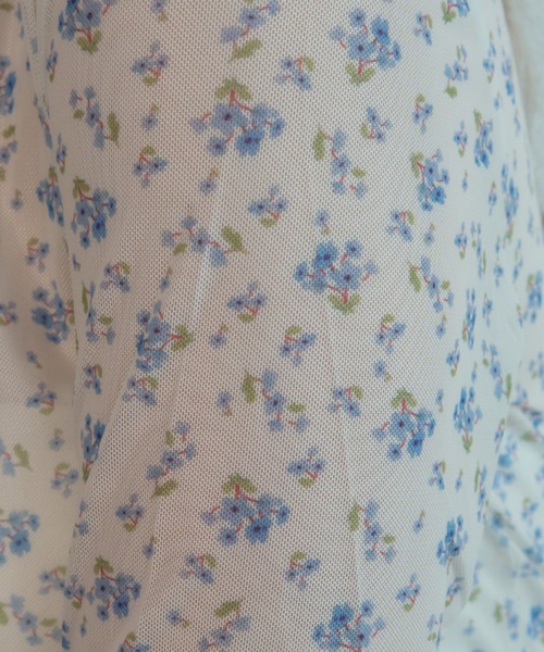 Birthday room(バースデイルーム)の「小花柄シアートップス/Sheer top with a small floral print(Tシャツ/カットソー・レディース・ピンク/ライトブルー・FREE)」の3枚目の写真