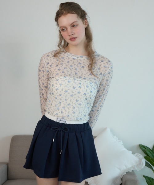 Birthday room(バースデイルーム)の「小花柄シアートップス/Sheer top with a small floral print(Tシャツ/カットソー・レディース・ピンク/ライトブルー・FREE)」の11枚目の写真