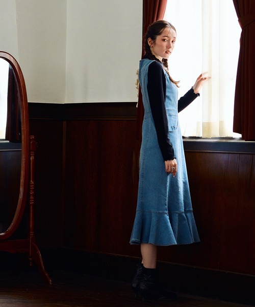 Audie a Muses(オーディアミューズ)の「フロントファスナーデニムジャンパードレス(ジャンパースカート・レディース・ネイビー・36/38/40/42)」の15枚目の写真