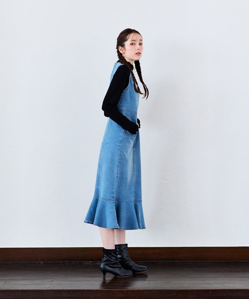 Audie a Muses(オーディアミューズ)の「フロントファスナーデニムジャンパードレス(ジャンパースカート・レディース・ネイビー・36/38/40/42)」の22枚目の写真