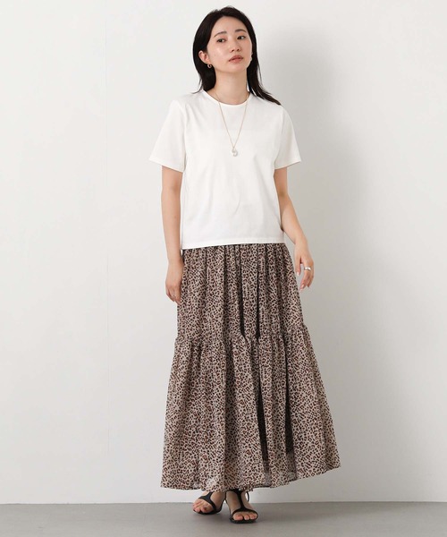 Gready Brilliant(グレディブリリアン)の「クルーネック無地Tシャツ(Tシャツ/カットソー・レディース・オフホワイト/ブラック・38)」の6枚目の写真