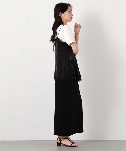 Gready Brilliant(グレディブリリアン)の「クルーネック無地Tシャツ(Tシャツ/カットソー・レディース・オフホワイト/ブラック・38)」の12枚目の写真