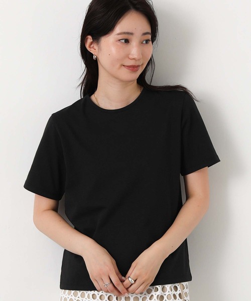 Gready Brilliant(グレディブリリアン)の「クルーネック無地Tシャツ(Tシャツ/カットソー・レディース・オフホワイト/ブラック・38)」の19枚目の写真