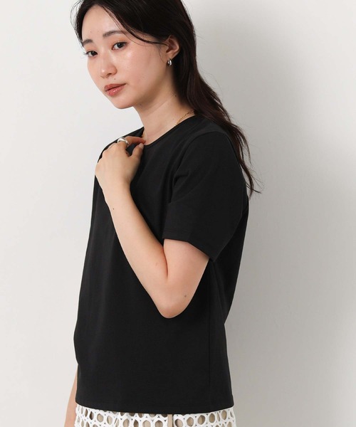 Gready Brilliant(グレディブリリアン)の「クルーネック無地Tシャツ(Tシャツ/カットソー・レディース・オフホワイト/ブラック・38)」の20枚目の写真