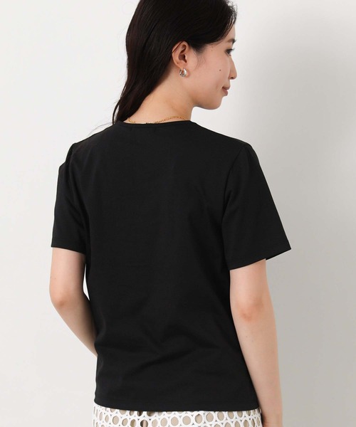 Gready Brilliant(グレディブリリアン)の「クルーネック無地Tシャツ(Tシャツ/カットソー・レディース・オフホワイト/ブラック・38)」の21枚目の写真