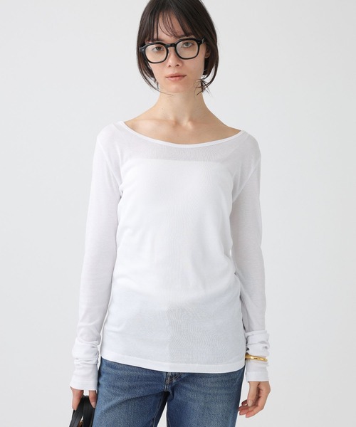 BABYLONE(バビロン)の「ICE FABRICカットソー(Tシャツ/カットソー・レディース・ブラック/ホワイト・フリー)」の1枚目の写真