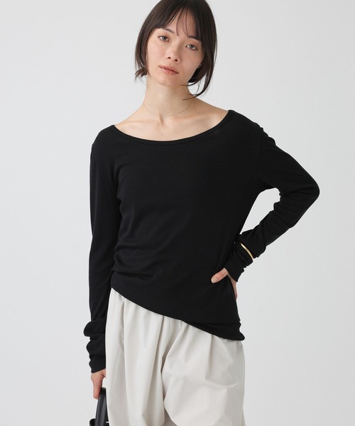 BABYLONE(バビロン)の「ICE FABRICカットソー(Tシャツ/カットソー・レディース・ブラック/ホワイト・フリー)」の2枚目の写真