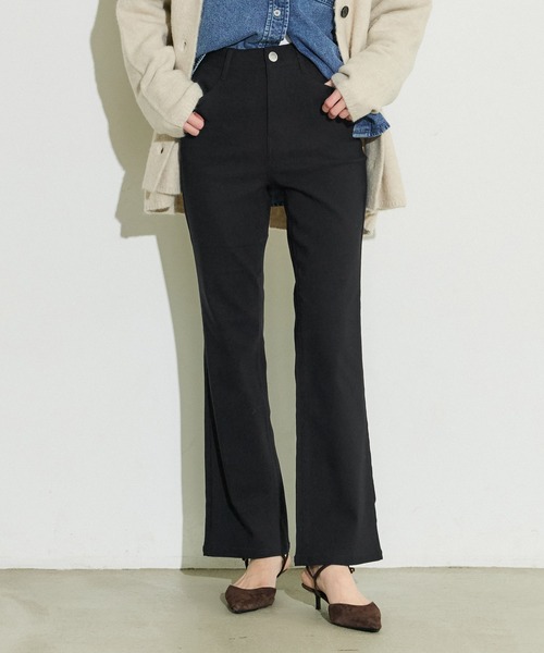 coca(coca)(コカ)の「ストレッチフレアパンツ(その他パンツ・レディース・ブラック/ダークブラウン・S/M/L)」の13枚目の写真