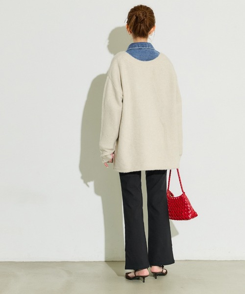 coca(coca)(コカ)の「ストレッチフレアパンツ(その他パンツ・レディース・ブラック/ダークブラウン・S/M/L)」の14枚目の写真