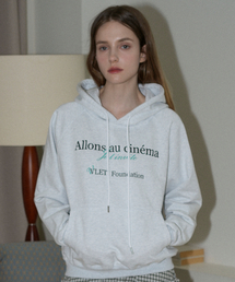 Oversized Printing Logo Hoodie (Back_melange)