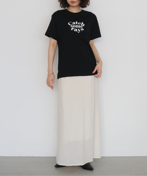 HER CLOSET(ハークローゼット)の「【HER CLOSET】ロゴグラフィックTシャツ LOGO GRAPHIC TEE(Tシャツ/カットソー・レディース・ブラック/オフホワイト・L/M/S)」の22枚目の写真