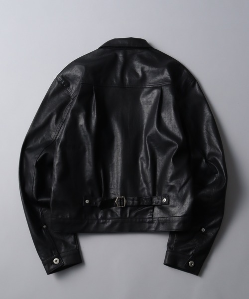 LANDNESS(ランドネス)の「【LANDNESS/ランドネス】Coated Denim Type 1 Jacket/コーティッドデニム 1stタイプジャケット(デニムジャケット・メンズ・ブラック・M/S/L)」の11枚目の写真