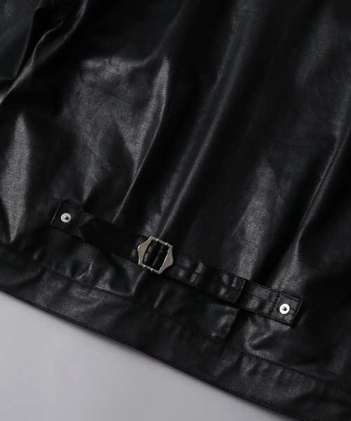 LANDNESS(ランドネス)の「【LANDNESS/ランドネス】Coated Denim Type 1 Jacket/コーティッドデニム 1stタイプジャケット(デニムジャケット・メンズ・ブラック・M/S/L)」の14枚目の写真
