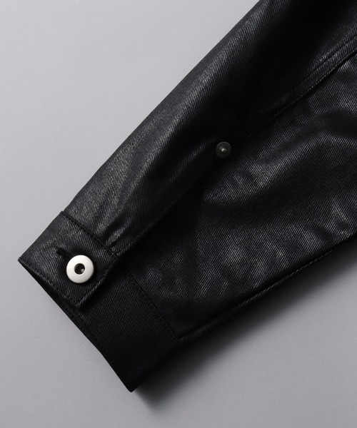 LANDNESS(ランドネス)の「【LANDNESS/ランドネス】Coated Denim Type 1 Jacket/コーティッドデニム 1stタイプジャケット(デニムジャケット・メンズ・ブラック・M/S/L)」の15枚目の写真