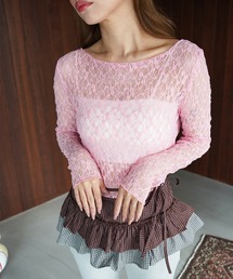 【SANSeLF】レースシアートップス saw26a033